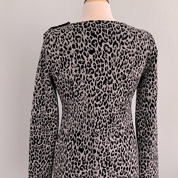 WHBM Animal Knit Jacquard Dress - Picture 8 of 12
